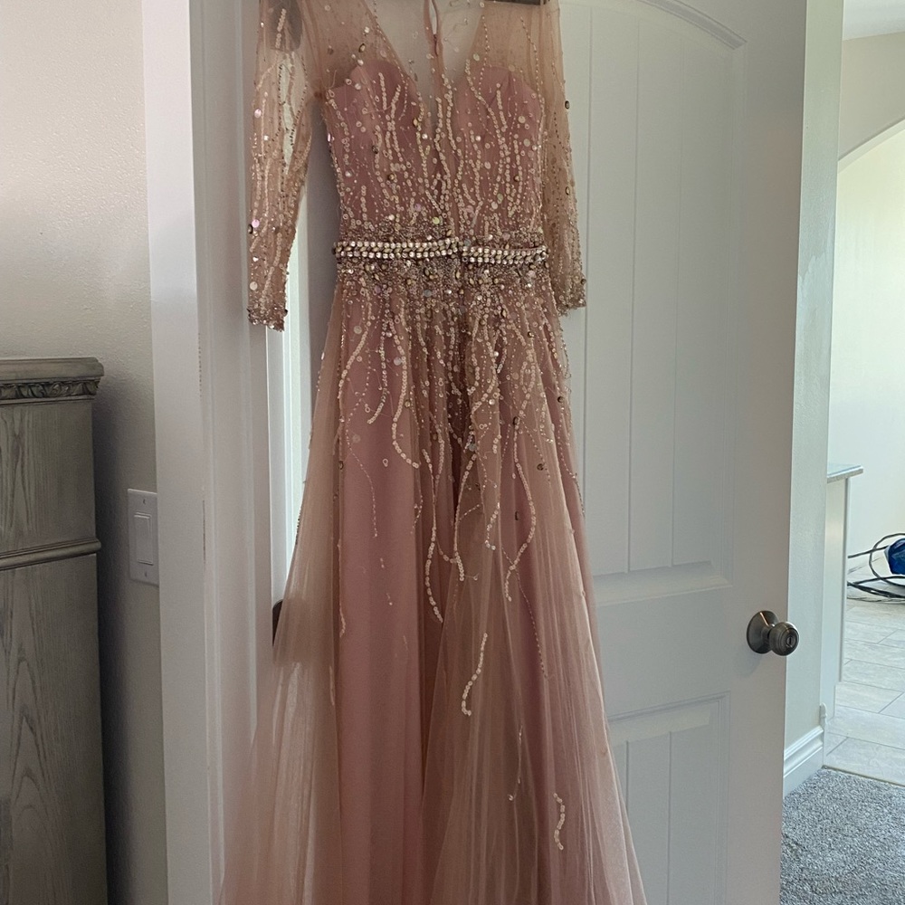 Three Quarter Sleeve A line Mother of the Bride Evening Dress Jovani 29084